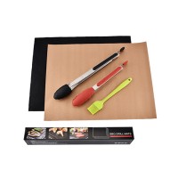 2018 product in bake Non-stick FDA LFGB food grade silicone bbq grill mat & food tong with silicone oil brush set of 5